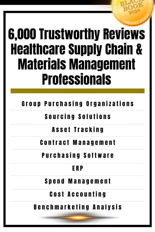 Healthcare Operations Leaders Rank Top Supply Chain Solutions and Identify Critical Gaps in Outdated Materials Management Technology, Black Book™ Survey