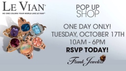 Freeport Area Jewelry Retailer Frank Jewelers Announces Le Vian Pop-Up Shop Event