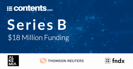 Contents.com $18 Million in Series B Funding to Fuel Global Expansion and Technological Advancements for AI Content Creation and Orchestration