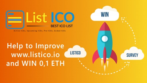 ICO-Listing Website ListICO.io Announces Planned Survey of the Site That Will Attract a Reward in the Form of ETH for 5 Lucky Participants