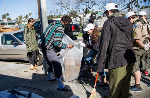 Clear Skies Smile on February's Hollywood Village Cleanup—The First Anniversary of the Community Initiative