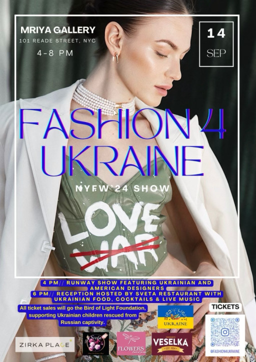 Fashion 4 Ukraine Premieres Designers and Models for Fashion Week Show Debut at Tribeca’s Mriya Gallery Benefiting Children Impacted by War in Ukraine