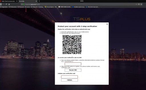 TSplus 12.30 Offers 2FA Security With SMS Verification