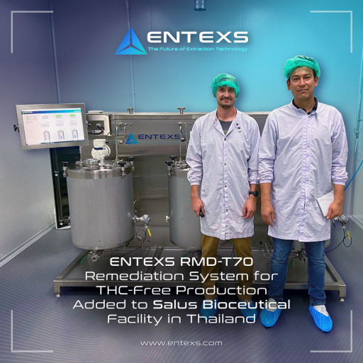 ENTEXS RMD-T70 Remediation System for THC-Free Production Added to Salus Bioceutical Facility in Thailand