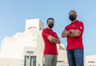 Football greats Cafu and Xavi soaked up the sights of Qatar during FIFA Club World Cup Qatar 2020™