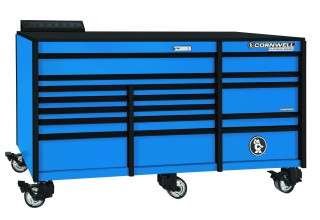 Cornwell Tools Platinum Series Tool Box, 84" 17 Drawer Triple Bank