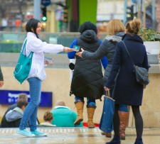 Volunteers from the Church of Scientology Budapest raise awareness of the danger of drugs and what people can do to help friends and families avoid the tragedy of drug abuse and addiction.