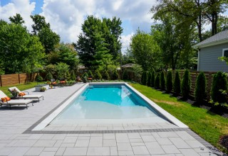 The world's first true beach entry fiberglass pool