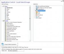 Application Pannel Settings - RDSWebAccess