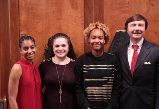 Stanley Davis with the Scholarship Recipients