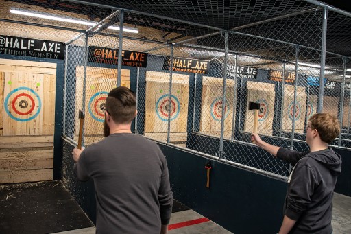 Greatmats Rubber Flooring Adding Safety to Axe Throwing Lanes at Half Axe