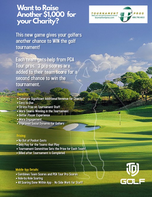 Charity Golf Tournaments Can Now Offer a Second Chance to Win With TDJ Golf and Tournament Pros' Partnership