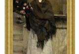 SCALE: Jules Bastien-Lepage, Marchande de Fleurs à Londres. Auctioned at Sotheby's. Eli Wilner Frame