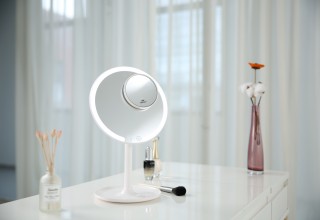 Easehold New Rechargeable Lighted Makeup Mirror with 3-Color Lighting Modes