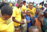 A special day for the children at a displacement camp in Carama, Burundi, when the Scientology Volunteer Ministers group visited the camp.