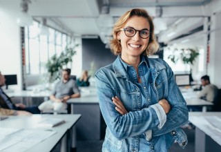 Confident Woman in an Office Setting