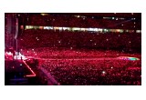 Coldplay creates a sea of red lights using light-up wristbands