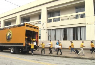 The Volunteer Ministers truck was loaded with supplies and volunteers and headed for Houston.