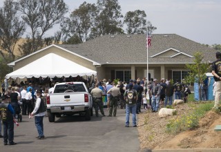 PFC Blunt and Family Key Ceremony