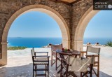 Stone Cretan home on the cliff overlooking the Libyan sea