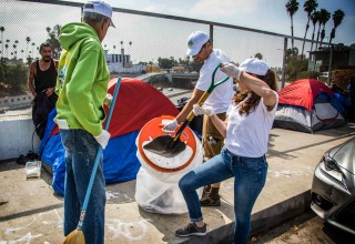 Cleaning up homeless encampments