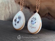 KeepsakeMom Breastmilk Jewelry Breastmilk Necklace Angel Prints