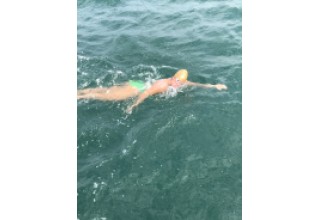 Abigail Bergman swimming the English Channel