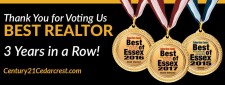 Century 21 Cedarcrest Realty Best of Essex award