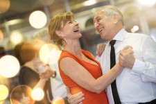 Older Couple Dancing and Smiling