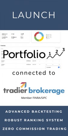 Portfolio123 connects to the Tradier API