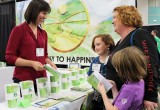 Scientologists manned a booth making The Way to Happiness: A Common Sense Guide to Better Living available to all attending the Parliament.