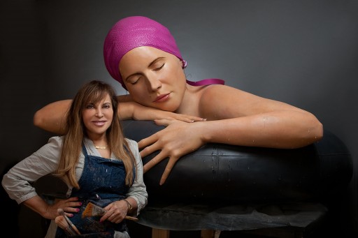 Carole A. Feuerman World Renowned Hyper-Realist Sculptor at Art Basel, Miami