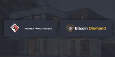 Modern Family Houses Logo and Bitcoin Diamond Logo